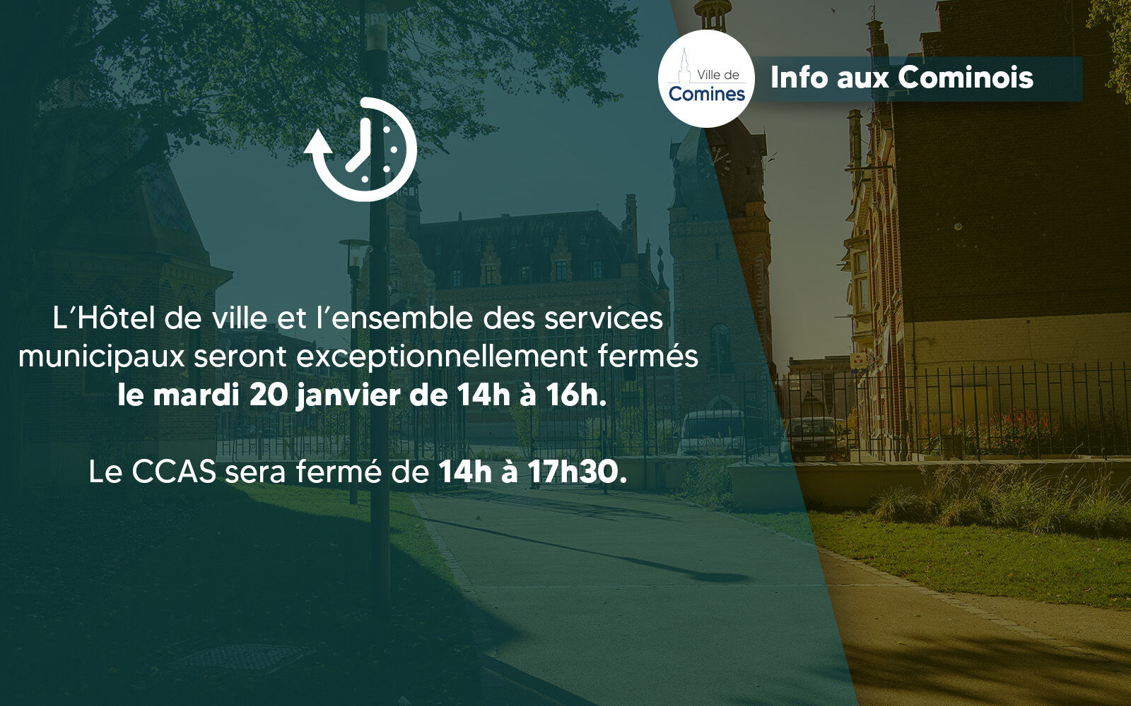 [Infos aux Cominois] Fermeture exceptionnel des services