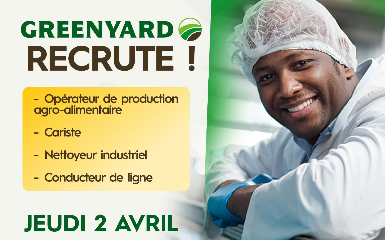 Journée de recrutement pour l'entreprise Greenyard 