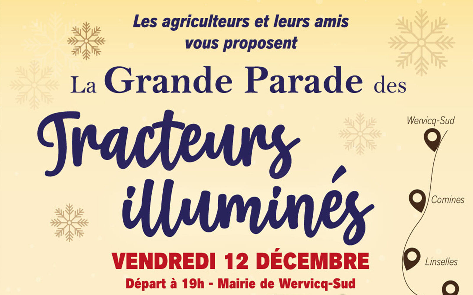 Grande parade des tracteurs illuminés 