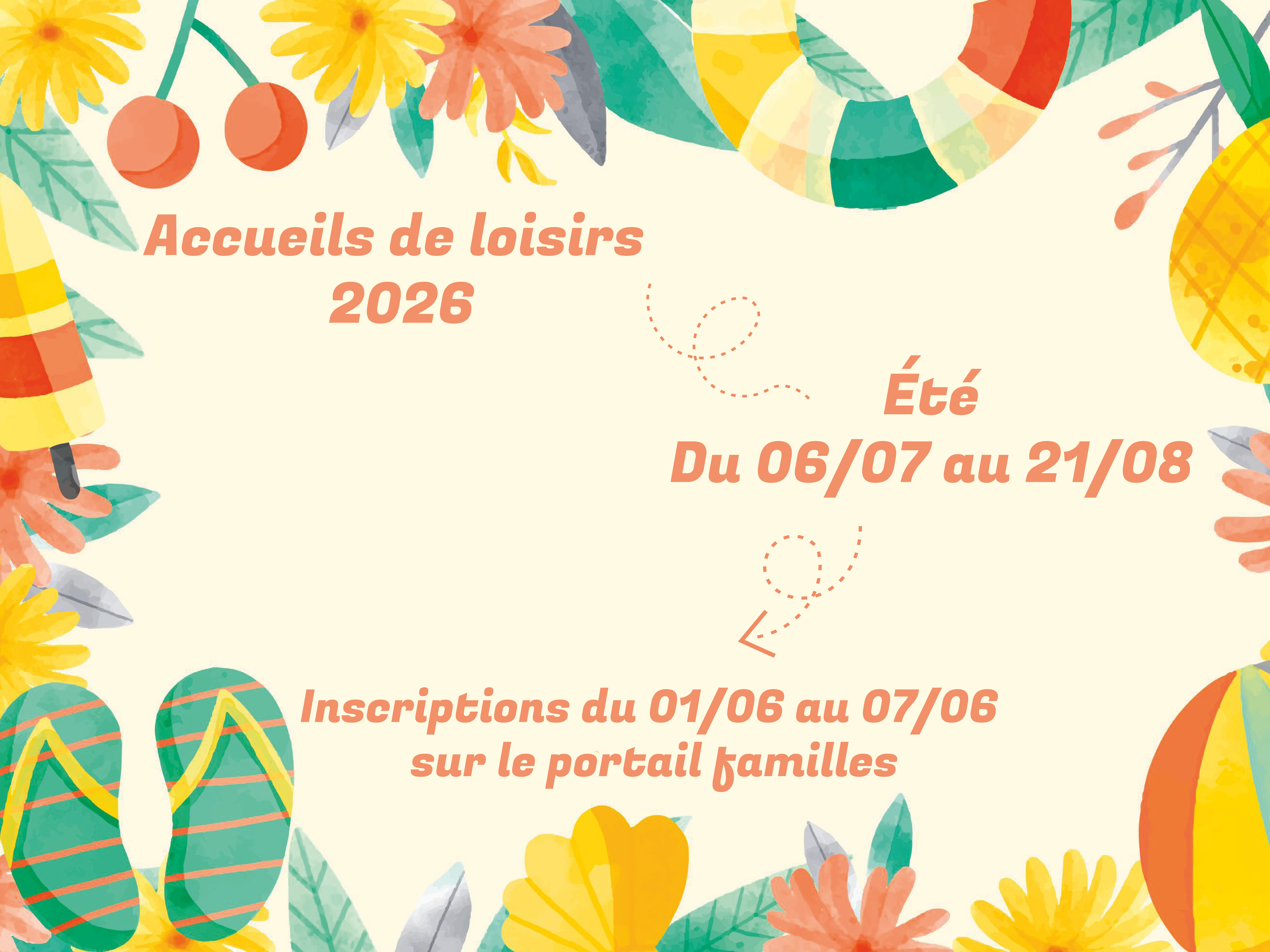 Inscriptions aux Accueils de loisirs d'été